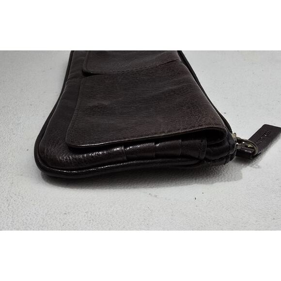 Vintage Eileen West Distressed Leather Wallet Long Brown Leather 9.5" - Picture 4 of 13